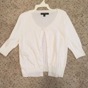 White button up express sweater